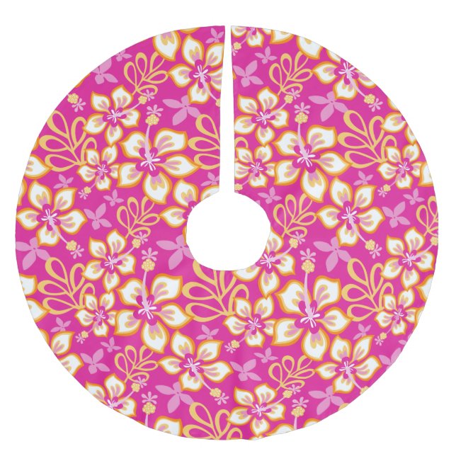 JUNGLE SURF (HOT PINK COMBO) POLYESTER WEIHNACHTSBAUMDECKE (Vorderseite)