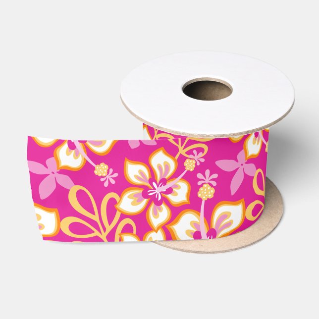 JUNGLE SURF (PINK COMBO) SATIN RIBBON SATINBAND (Spule)