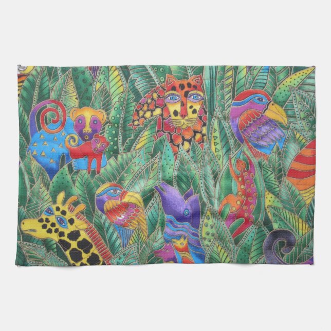 JUNGLE TIERE HANDTUCH (Horizontal)