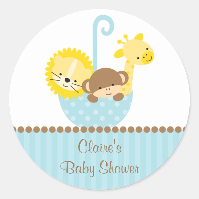 Jungle Tiere in Blue Umbrella Stickers (Vorderseite)