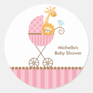 Jungle Tiere in rosa Sticker