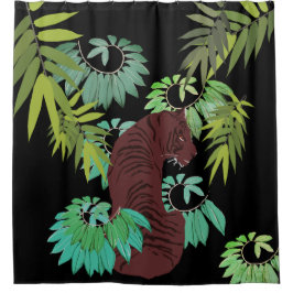 Jungle Tiger Art Duschvorhang