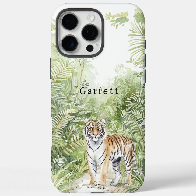 Jungle Tiger iPhone 16 Pro Max Hülle (Rückseite)