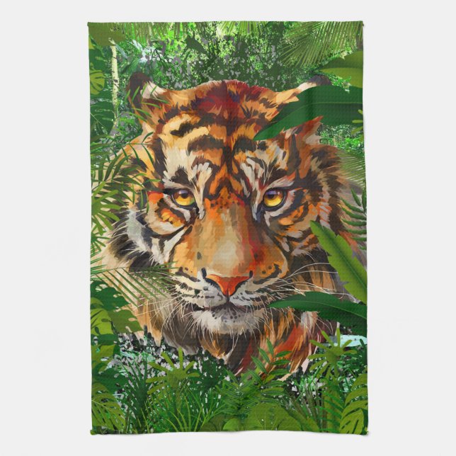 Jungle Tiger Küchentuch | Tiger Art (Vertikal)