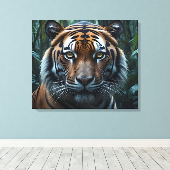Jungle Tiger Leinwanddruck (Insitu (Holzboden))