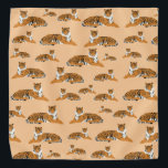 Jungle Tiger Tiermuster Halstuch<br><div class="desc">Ein niedliches Tigermuster mit hellorangefarbenem Hintergrund. Ein bezauberndes Design für alle, die Dschungeltiere, Katzen, Safari-Themen, Natur und wilde Tiermuster Lieben. Perfektes Geschenk für Kinder und Erwachsene. Ideal für einen Geburtstag, Weihnachten oder einen anderen besondere Anlass.</div>