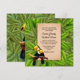 Jungle Toucans Hochzeitseinladung Einladung