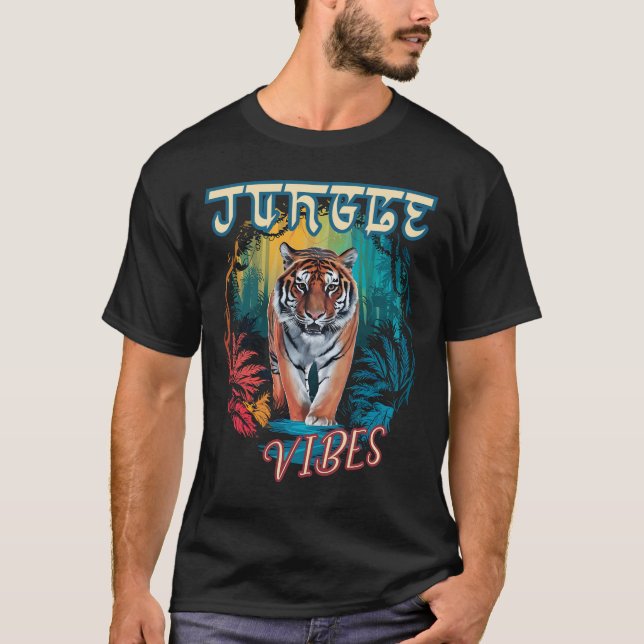 JUNGLE VIBES cooler Tiger T-Shirt (Vorderseite)