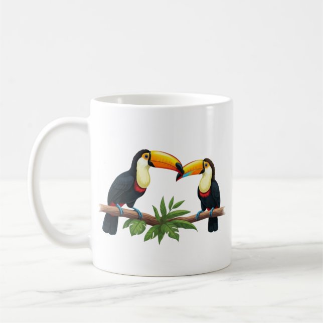 Jungle Vibrany: Toucans in Harmony Kaffeetasse (Links)