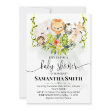 Jungle Wild Animals Baby Dusche Tropische Safari