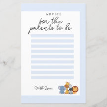 Jungle Wild One Baby Shower Advice für die Eltern