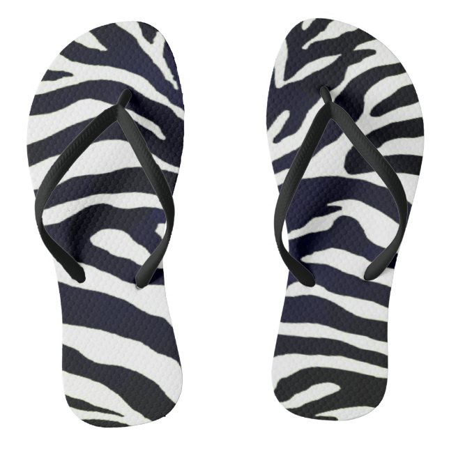 Jungle Zebra Print Summer Sandal Flip Flops (Fußbett)