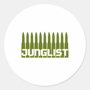 Junglist Green Runder Aufkleber
