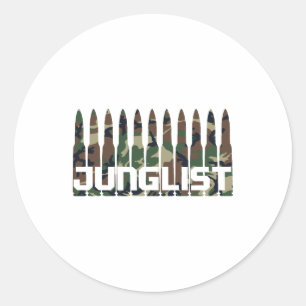 Junglist Tarnung Runder Aufkleber