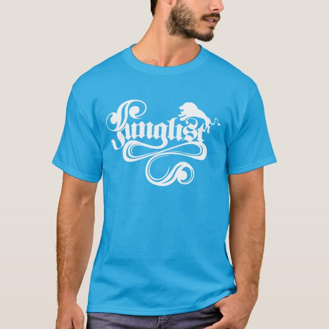 Junglist Weiß heraus T-Shirt (Vorderseite)