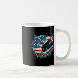 Jungs 4. Juli American Bald Eagle Usa Flag Figh Kaffeetasse