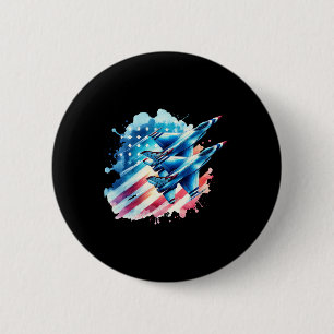 Jungs 4. Juli US-Flagge Fighter Jet 2 Button