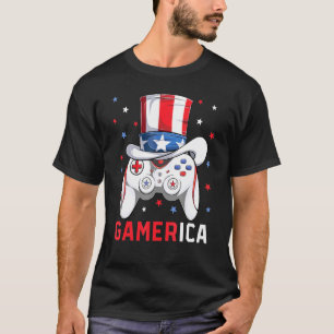 Jungs 4. Juli Video Game American Flag Onkel Sa T-Shirt