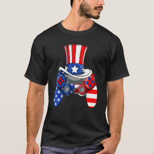 Jungs 4. Juli Video Game American Flag Onkel Sa T-Shirt