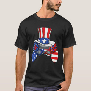 Jungs 4th July Video Game American Flag Onkel Sa T-Shirt