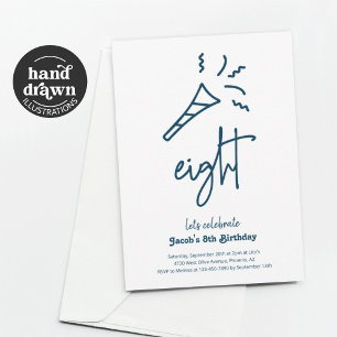 Jungs 8. Geburtstagsparty Einladung