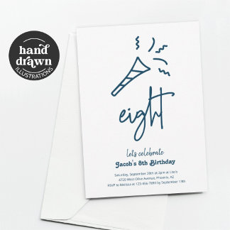 Jungs 8. Geburtstagsparty Einladung