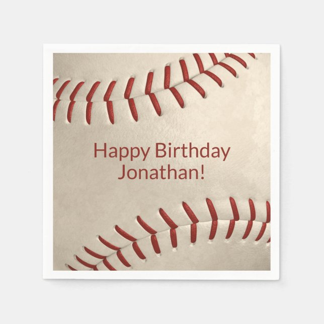 Jungs Baseball-Softball-Party Serviette (Vorderseite)