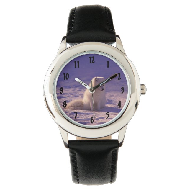 Jungs beobachten mit White Fox Armbanduhr (Vorderseite)
