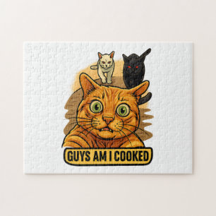 Jungs, bin ich erledigt? Lustiges Katzen-Meme Pani