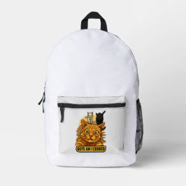 Jungs, bin ich erledigt? Lustiges Katzen-Meme Pani Bedruckter Rucksack