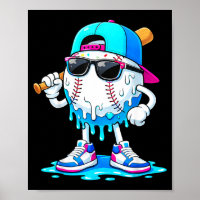 Jungs Coole Baseball Eis Drip Lustig Kinder Jugend