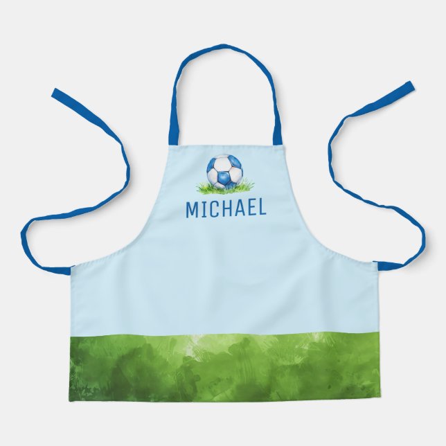 Jungs Custom Fußball School Art Schürze (Vorderseite)