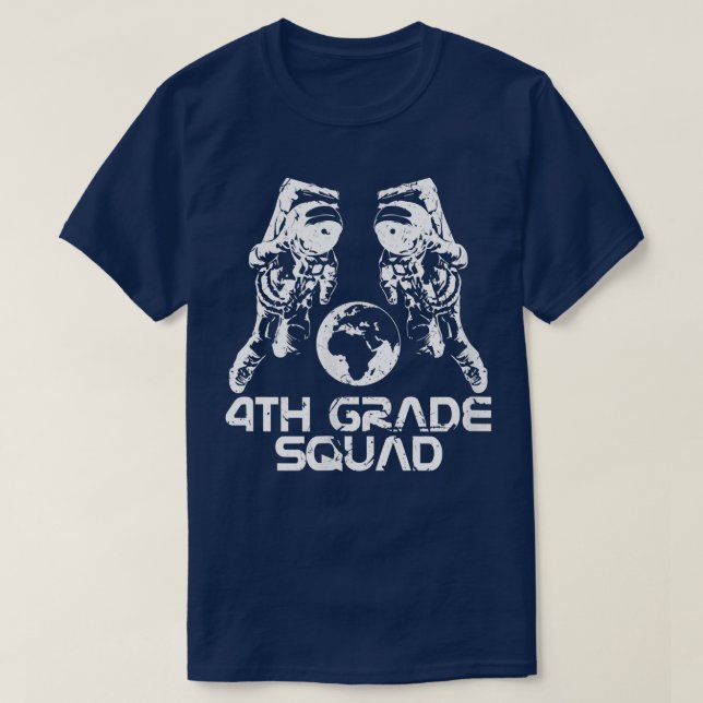 Jungs der vierten Klasse gehen zurück zu den Schul T-Shirt (Design vorne)