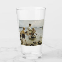 Jungs, die an der Küste spielen (von Albert Edelfe