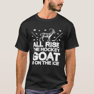 Jungs Eishockey Rise Hockey Ziege auf Eis T-Shirt