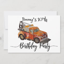 Jungs Geburtstagsparty mit Wrecker Einladung