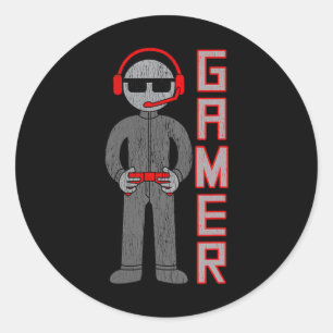 Jungs Geschenk für den besten Video-Game-Player. Runder Aufkleber