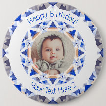 Jungs Happy Birthday Blue Star Custom Foto Age