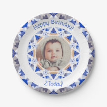 Jungs Happy Birthday Vibranly Blue Star Custom Age