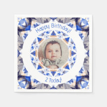 Jungs Happy Birthday Vibranly Blue Star Custom Age