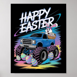 Jungs Happy Ostermonster Truck Ostereier Dog Poster