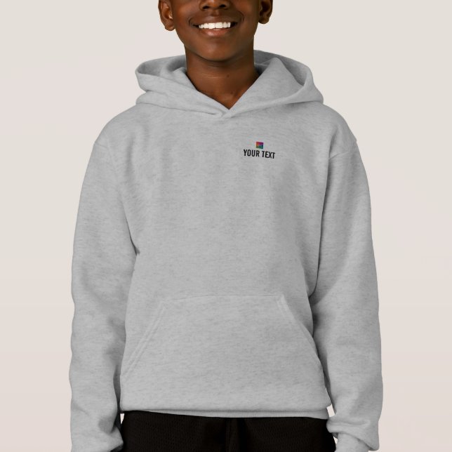 Jungs Hoodie Sweatshirt Pullover Doppelseitig (Vorderseite)
