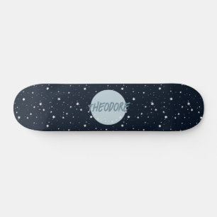 Jungs individuelle Name Mond Stars Weltraum Kinder Skateboard
