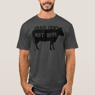 Jungs jagen Liebe Kuh Bauer T-Shirt