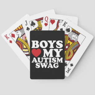 Jungs Liebe Mein Autismus Wackelbewusstsein Herz Spielkarten