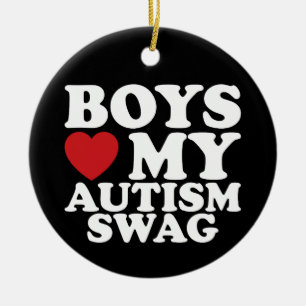 Jungs lieben mein Autismusselbstbewusstsein Awaren Keramik Ornament