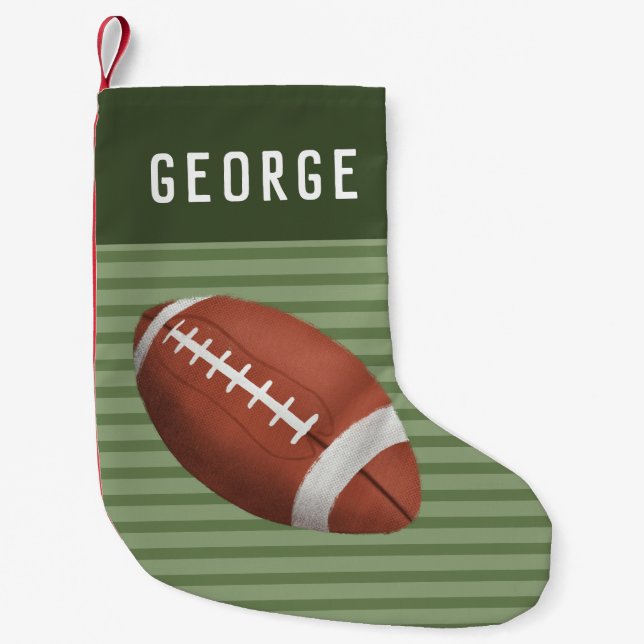 Jungs Moderne amerikanische Fußballsportkids Kleiner Weihnachtsstrumpf (Vorderseite)