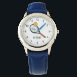 Jungs Modernes Tennis Kinder Armbanduhr<br><div class="desc">Diese niedliche und moderne Kinderuhr verfügt über einen Tennisschläger und eine Kugel mit einem einfachen Hintergrund. Die Armbanduhr kann mit dem Namen Ihrer Jungs personalisiert werden und mit klaren Zahlen, die perfekte Geschenkidee für jeden Sportler.</div>