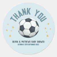 Jungs Niedlich Blue Soccer Danke Baby Dusche