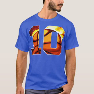 Jungs Personalisierte Hausnummer 10 Basketballgesc T-Shirt